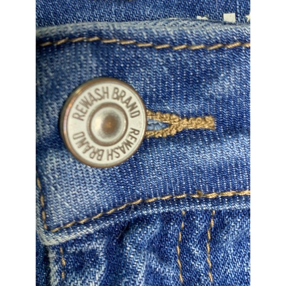 Rewash Brand Women's Skirt Destroyed Distressed Denim Jean Boho Frayed Size 29 - Picture 5 of 10